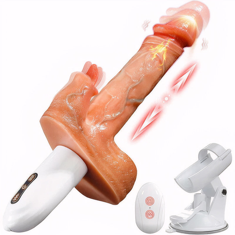 Acmejoy – Sexmaschine, 90°, automatisch verstellbarer Vibrator mit 8 stoßenden, vibrierenden und leckenden Dildos